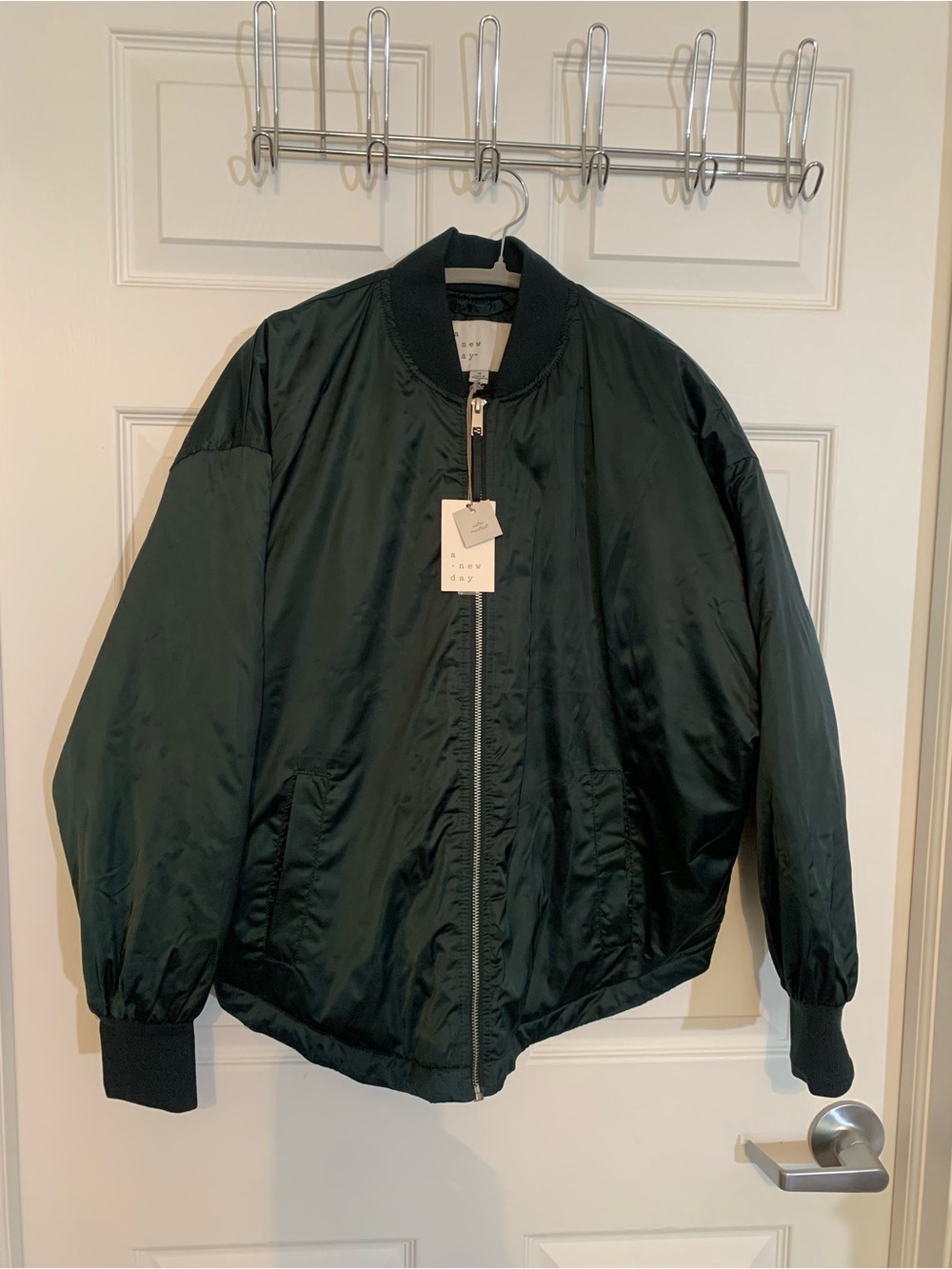 Emerald Green Bomber Jacket